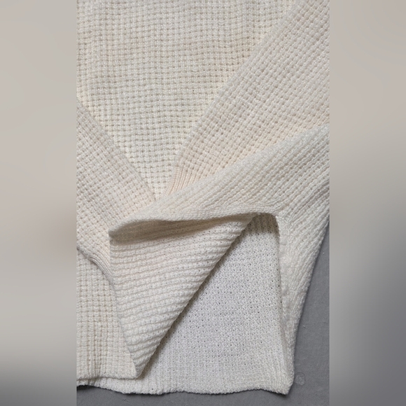 Wilfred Free Aritzia Sz M OAT 100% Laine Wool Chunky knit Oat Pullover Sweater - Picture 11 of 13